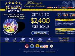 Sign up at Europa Casino