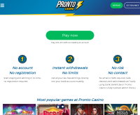 Sign up at Pronto Casino