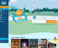Sign up at Craze Play Casino