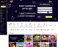 Sign up at Millionaria Casino